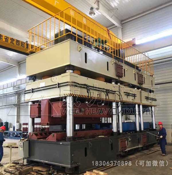 客户车间调试现场3600吨波形钢腹板成型液压机