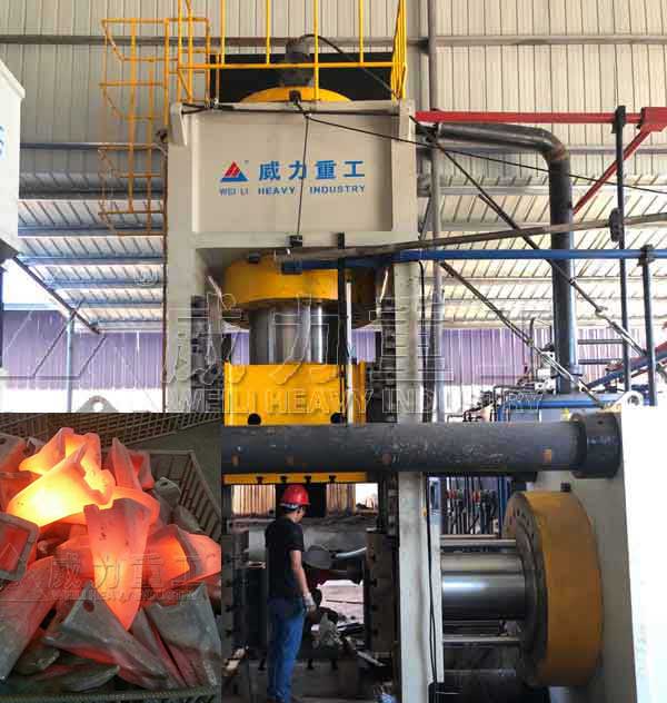 锻造挖掘机斗齿机器设备-5000吨多工位热锻液压机